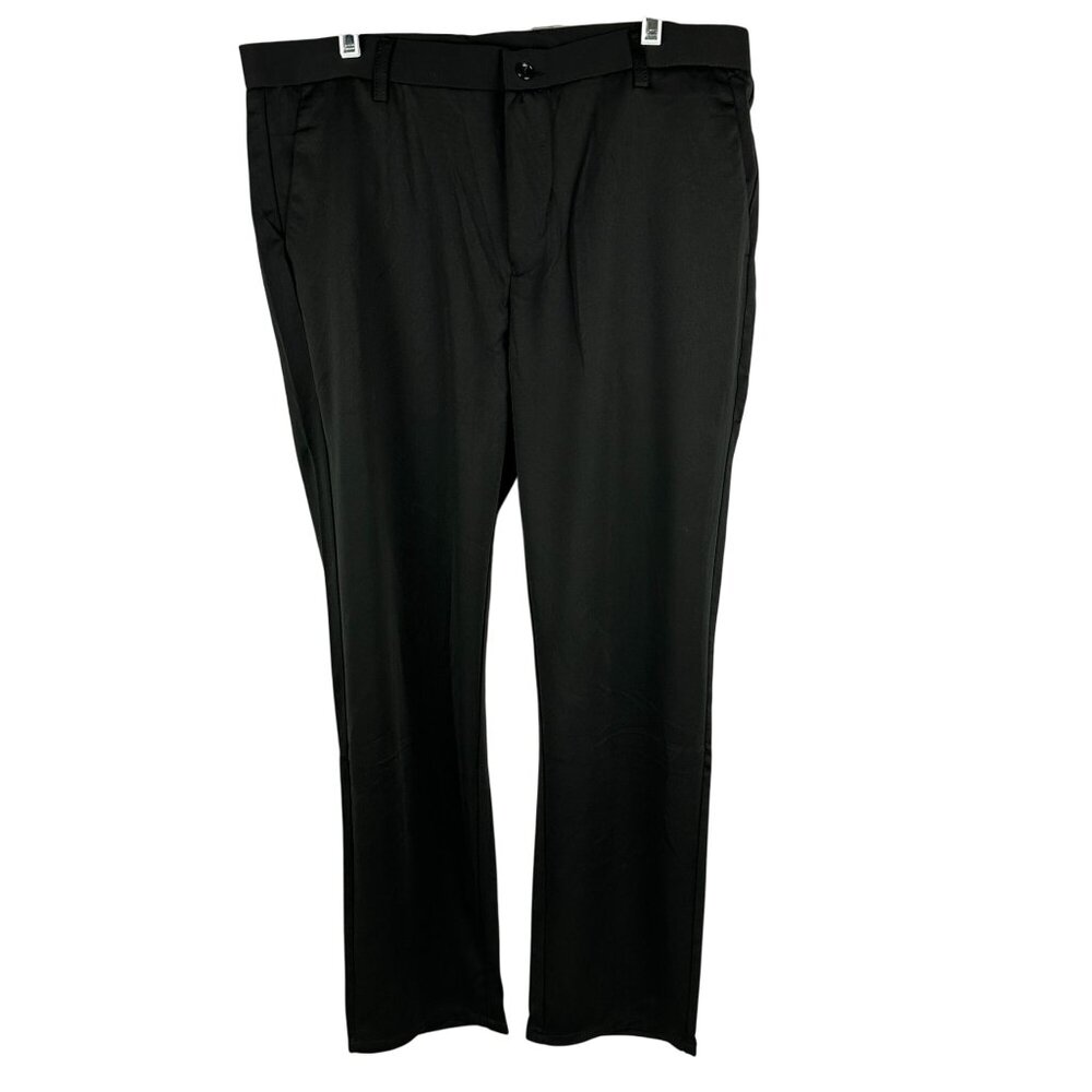 Mens Black Dress Pants XXL 93.5% Polyester & 6.5% Spandex